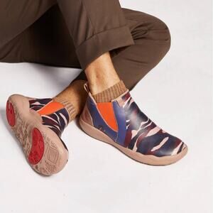 UIN Men's Zebra Runs Different Ankle Chelsea Boots 10.5